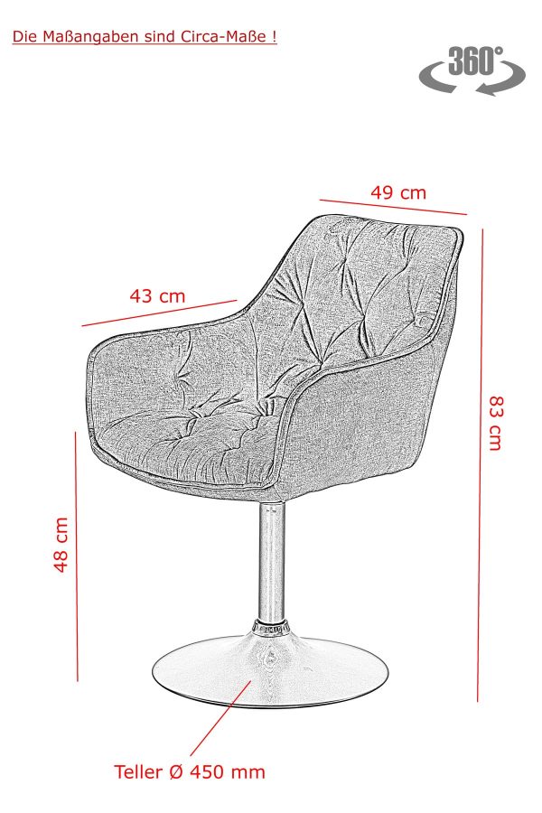 FIONA - Sessel Maße